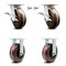 Service Caster 6 Inch Kingpinless High Temp Phenolic Wheel Caster Swivel Locks 2 Rigid, 2PK SCC-KP30S620-PHRHT-BSL-2-R-2 - alternate 1